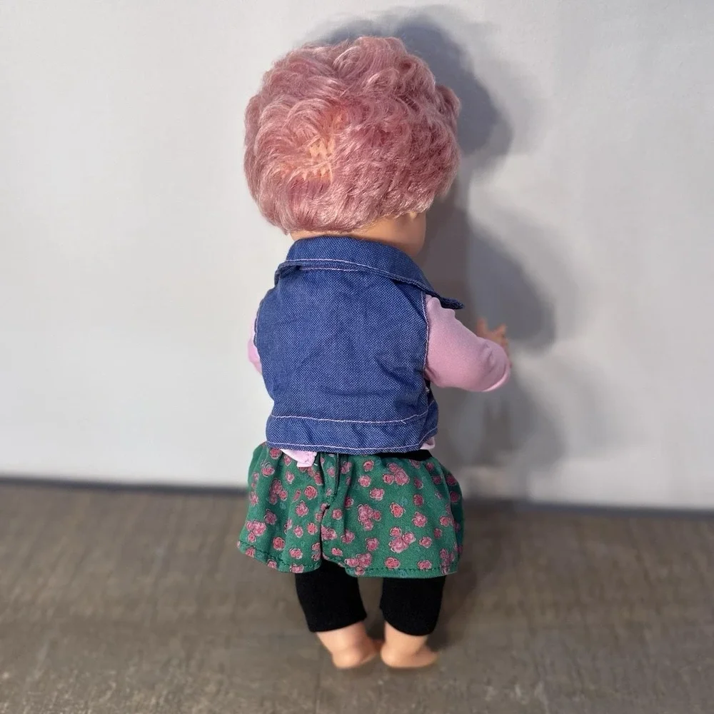 Vintage 1950s Roddy Doll Pink Hair Blue Eyes 14 Inch Vinyl Doll England